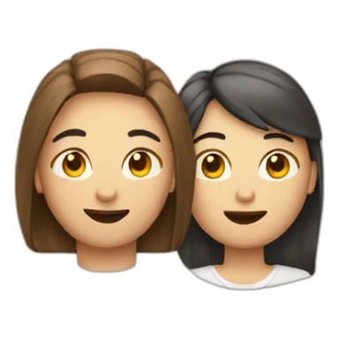 two people communication sticker