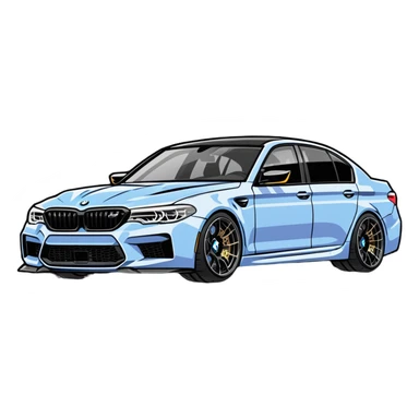 BMW M5 performance car sticker