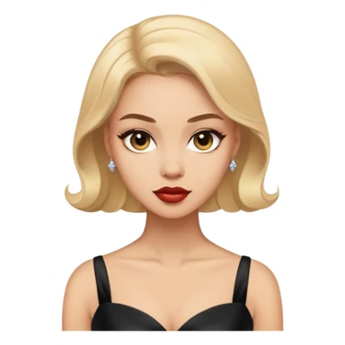 Black satin dress elegant sticker