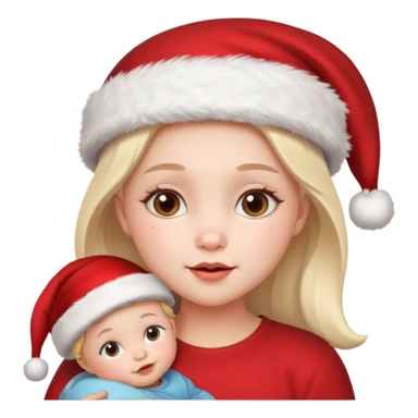 christmas girl look like baby face sticker