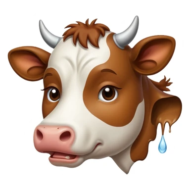 crying cow  sticker