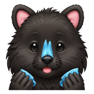 animal wiping its nose sticker