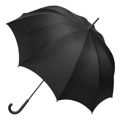 black open umbrella sticker