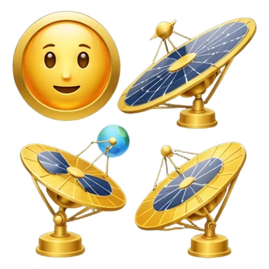 Satellites with Gold Panels sticker