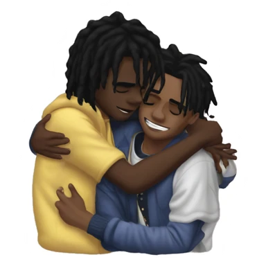 playboi carti and destroy lonely and lucki hugging sticker
