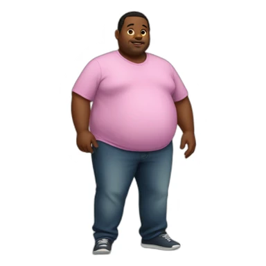 fat pregnant black man sticker