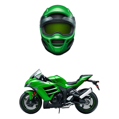 green kawasaki ninja H2 sticker
