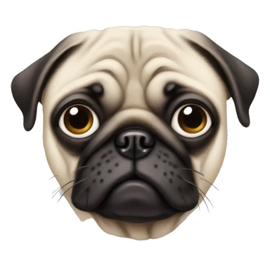 pug with one eye sticker
