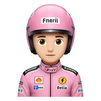 Charles Leclerc in pink F1 racing suit sticker