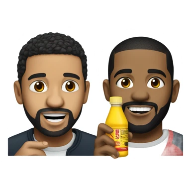 Kendrick throwing mustard on drake sticker