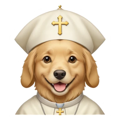 Pope golden retriever  sticker