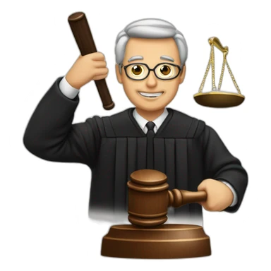 judge with gavel sticker