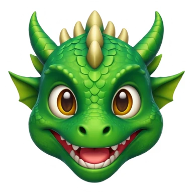 a cool, high, wise old dragon, emoji style sticker