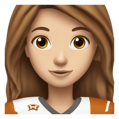 white girl brown hair Texas longhorns football sticker