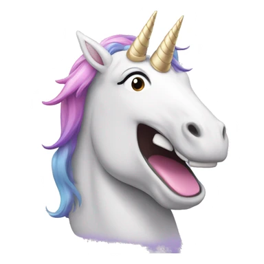The unicorn is smiling sticker