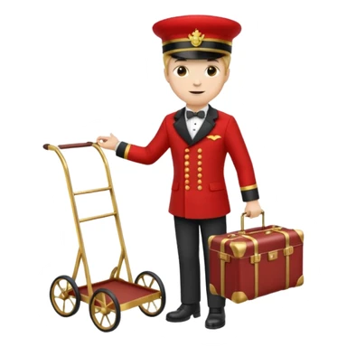 bellboy red hat sticker