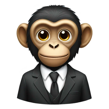 monkey wearing a suit sticker
