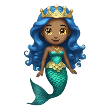 royal cute mermaid sticker