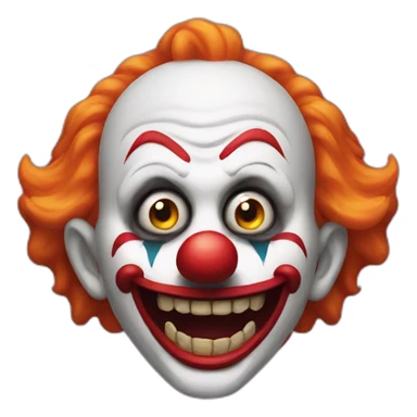 Scary clown sticker