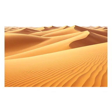 desert landscape background icon, golden sand dunes, soft sunlight, subtle wind trails, fantasy desert atmosphere, 3D cartoon style, mobile game background, clean composition, no characters, no buildings, no text, no watermark sticker
