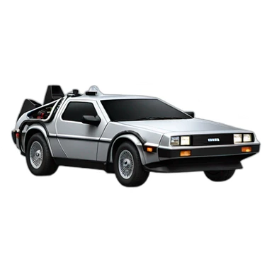delorean from back to the future sticker
