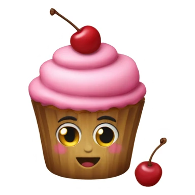 Cherry cupcake cottage core sticker