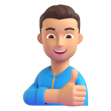 Cristiano Ronaldo inspired emoji, winking and giving a thumbs up sticker
