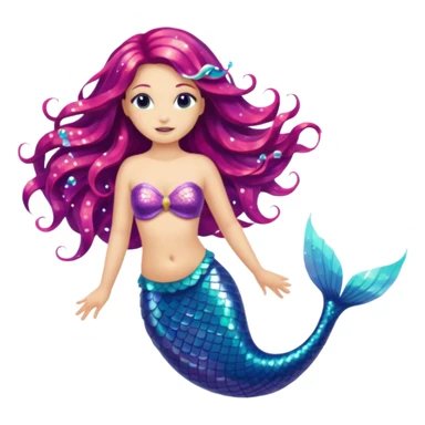 Glitter mermaid sticker
