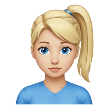 blonde girl pony tail sticker