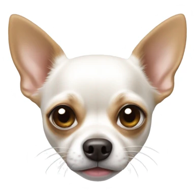 Perro chihuahua blanco cabeza de venado sticker