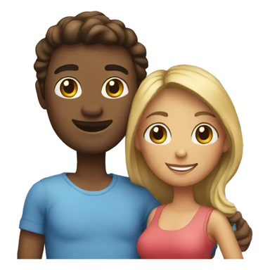 Un couple sur la plage  sticker