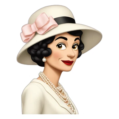 coco chanel mirando de perfil sticker