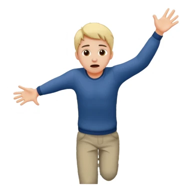 fall off the bridge hand motion sticker