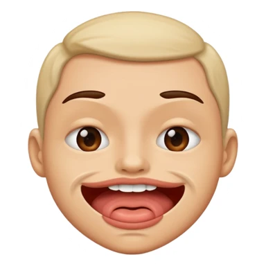 Face biting its lip sticker