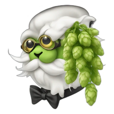 Hops with monocle and top hat  sticker