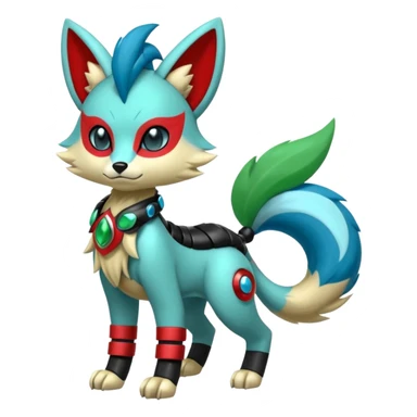 Shiny Furry Anthro Meloetta-Zeraora-Protogen-Primagen-Pokémon-Fakémon-creature sticker