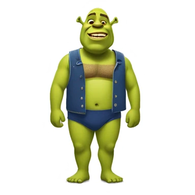 shrek wearing swimsuits  sticker