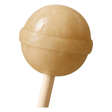 Change the lollipop color to beige in a realistic style, keep the background transparent. sticker