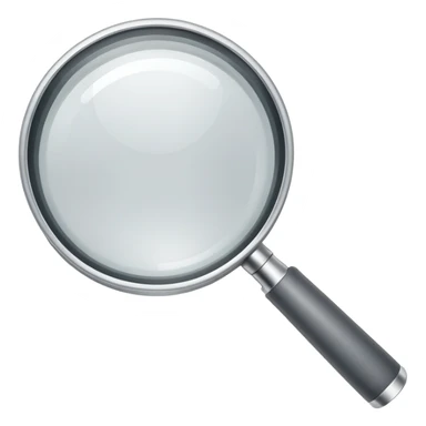 very simple magnifying glass with downward trending line sticker