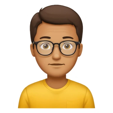 a glasses man with yellow shirt sticker