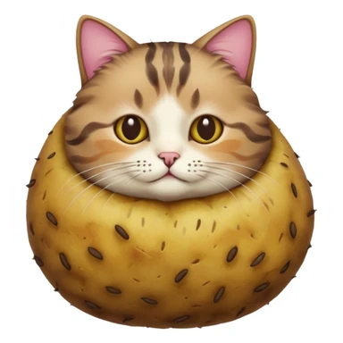 cat as a porato sticker