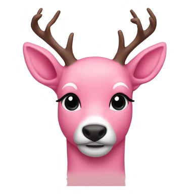 pink dear sticker