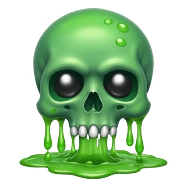 Green Slime Pool, in the style of your bleeding skull art. sticker