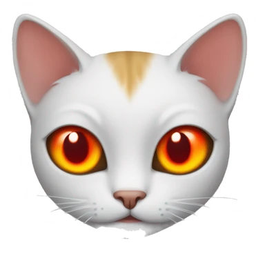 cat with red chili eyes sticker