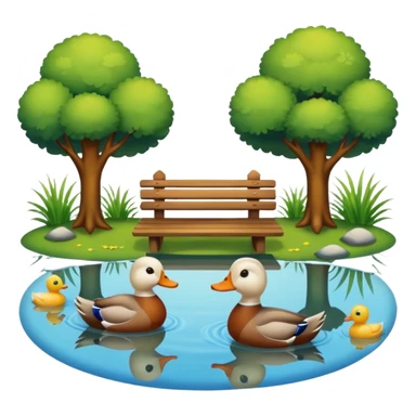 Duck pond sticker