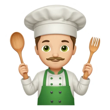 chef with green apron sticker