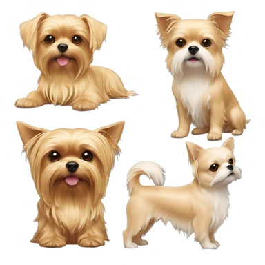 Yorkshire terrier/chihuahua/shihtzu blonde dog sticker