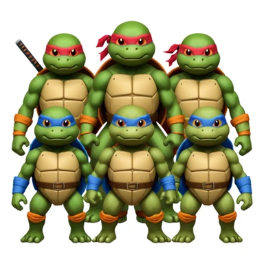 
Teenage Mutant Ninja Turtles (1987) characters sticker