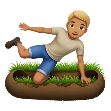 Man rolling on ground sticker