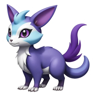 ShinyFurret-Absol-Noibat-Noivern-Hybrid (Full body) sticker